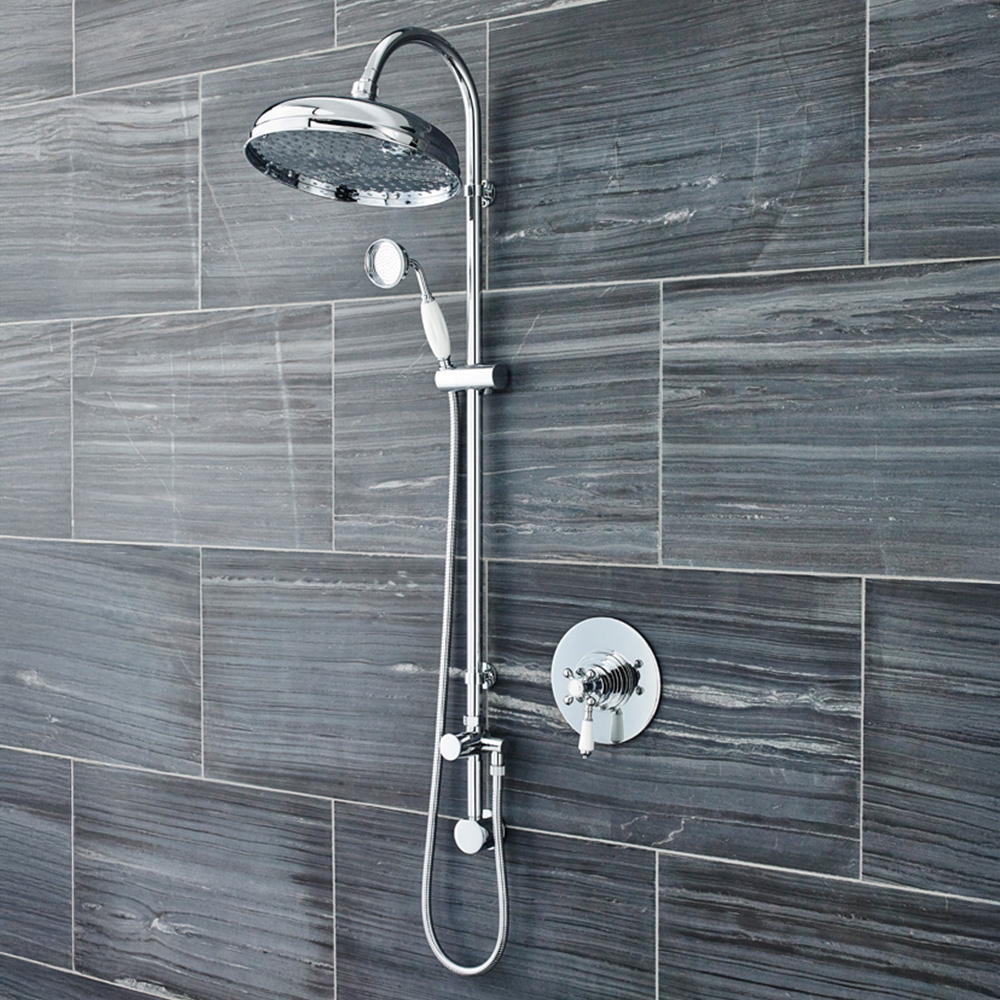 nuie Chrome Dual Thermostatic Shower Valve Image 2
