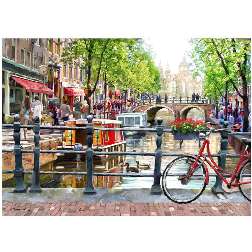 The House of Puzzles Spring in Amsterdam 1000 Piece Jigsaw Puzzle Image 1