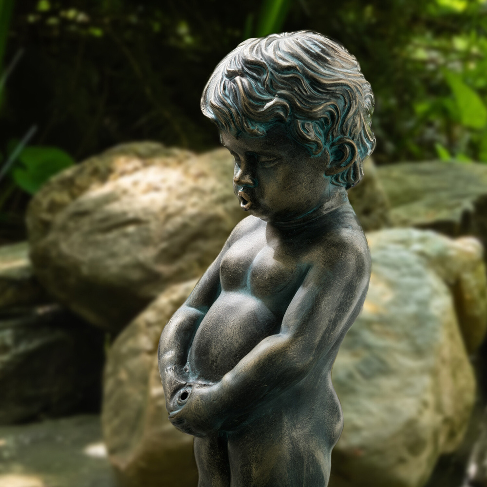 Boy Spitter Fountain  Bronze Image 3