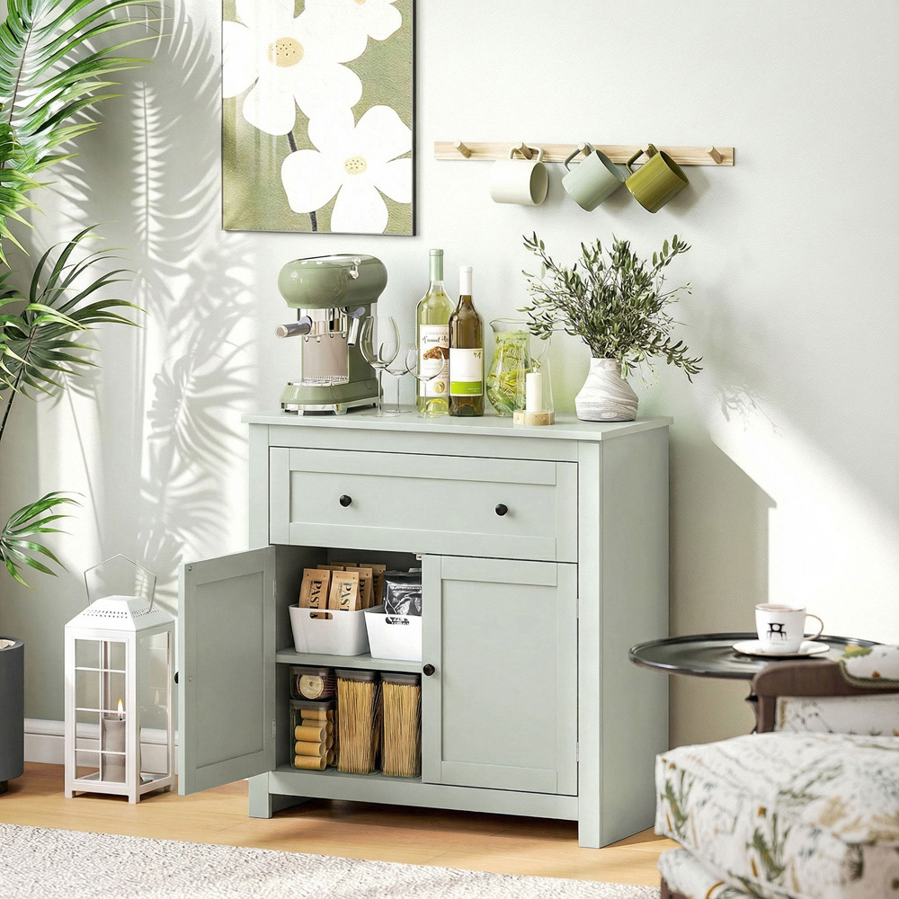 Portland 2 Door Single Drawer Green Sideboard Image 3