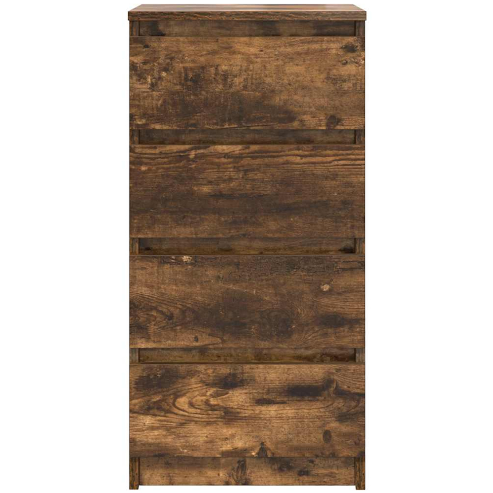 vidaXL 4 Drawer Smoked Oak Sideboard Image 3
