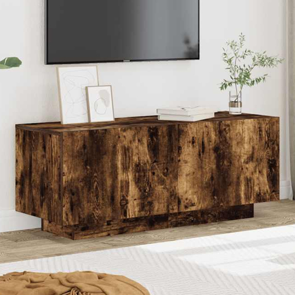 vidaXL 2 Door Smoked Oak TV Cabinet Image 1