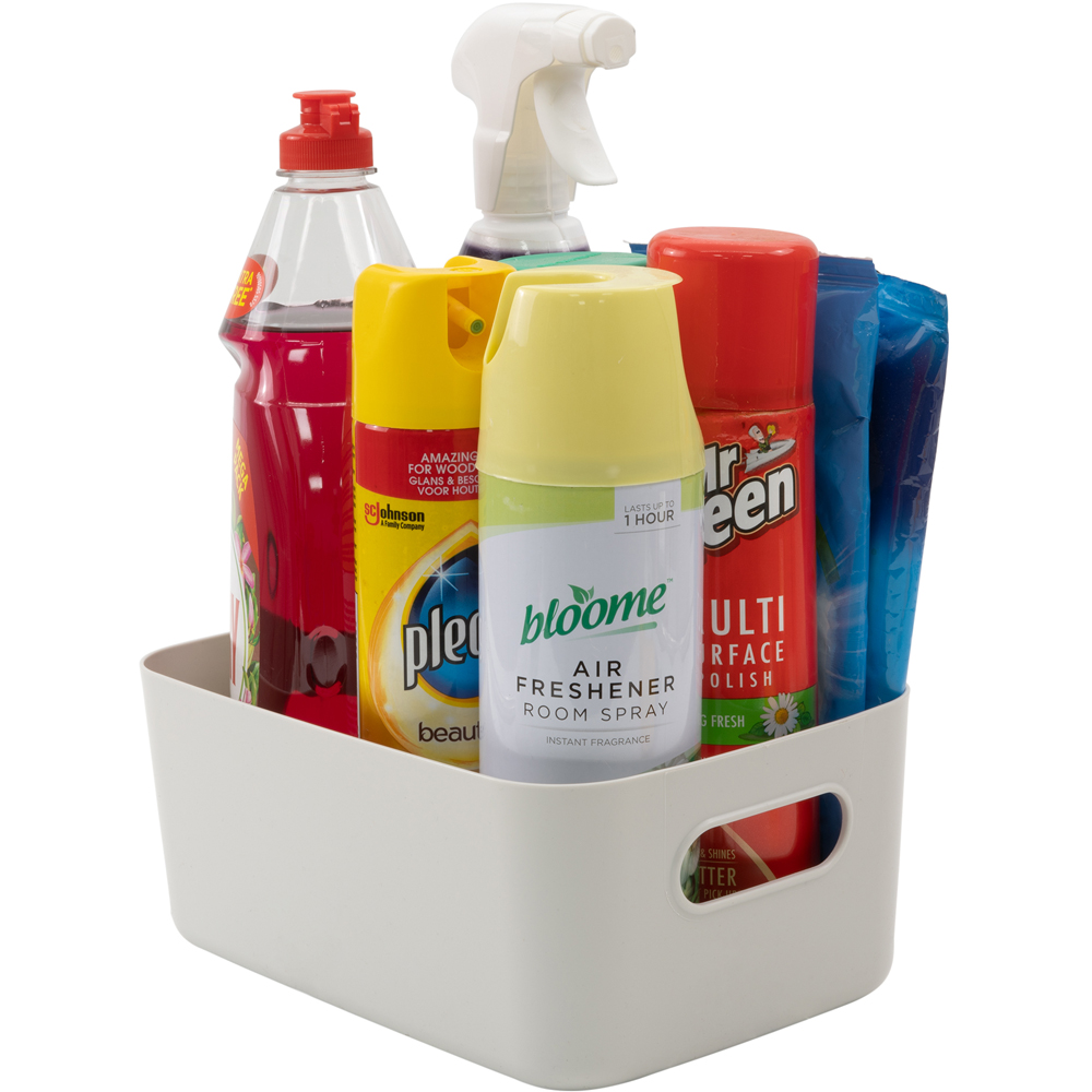 SA Products Grey Plastic Storage Basket Set of 3 Image 7