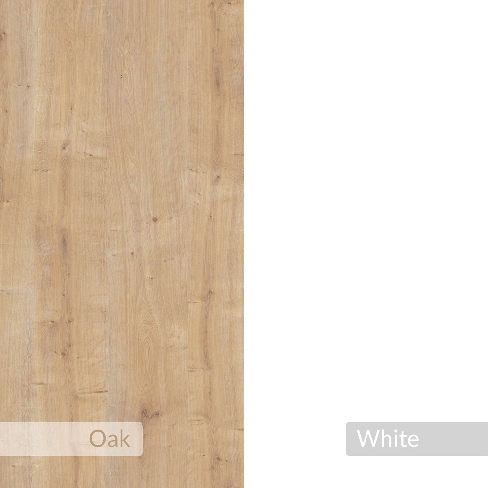 Decortie Lazena Oak and White Multipurpose Side End Coffee Table Image 6