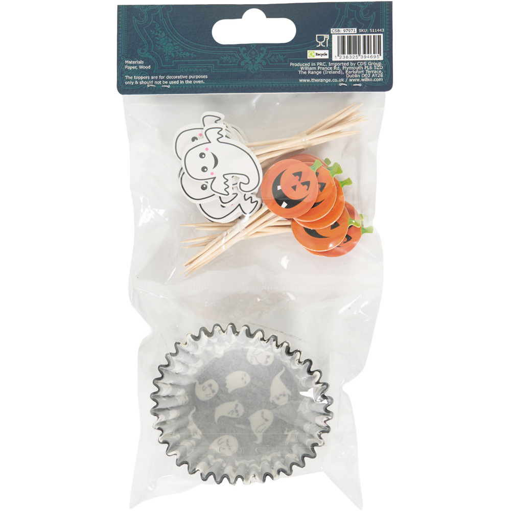 Ghost Cupcake Cases with Toppers Image 3