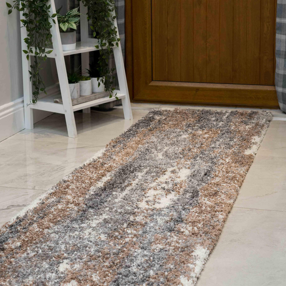 Kukoon Alder Beige Shaggy Rug 60 x 240cm Image 3