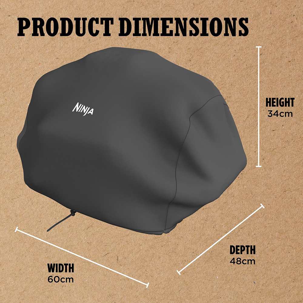 Ninja Woodfire Black Waterproof Electric BBQ Grill Cover Image 4