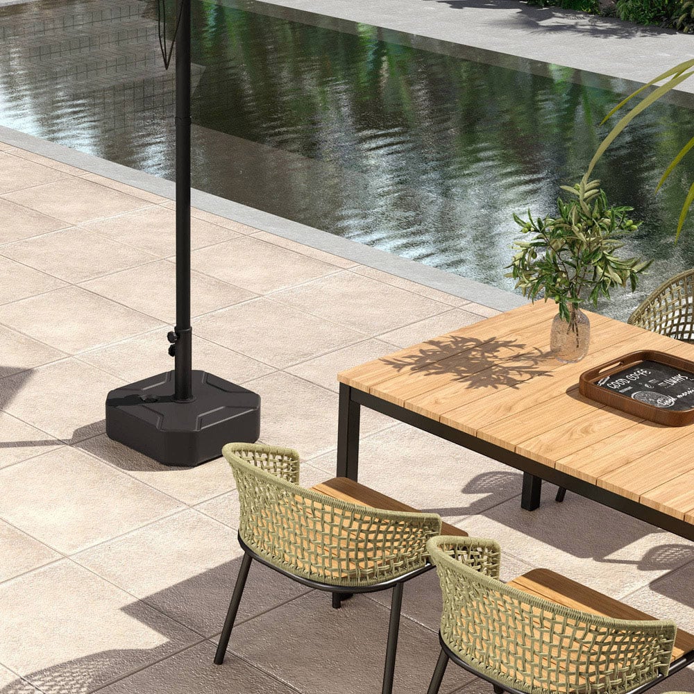 Outsunny Black Square Fillable Parasol Base Image 3