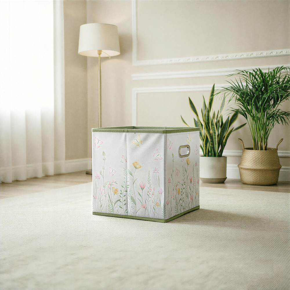 Floral Design Storage Cube Image 2