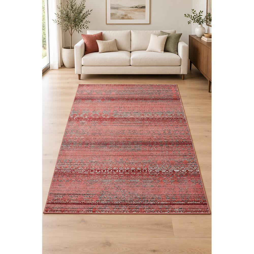 Portland Urco Nuevo Owen Red Textured Rug 66 x 100cm Image 4