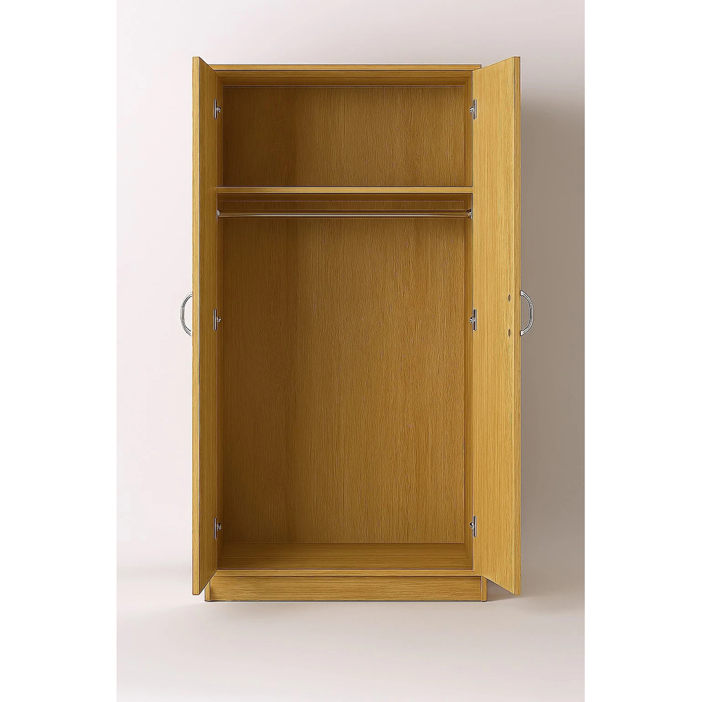 TJ'S Venice 2 Door Oak Wide Wardrobe Image 2