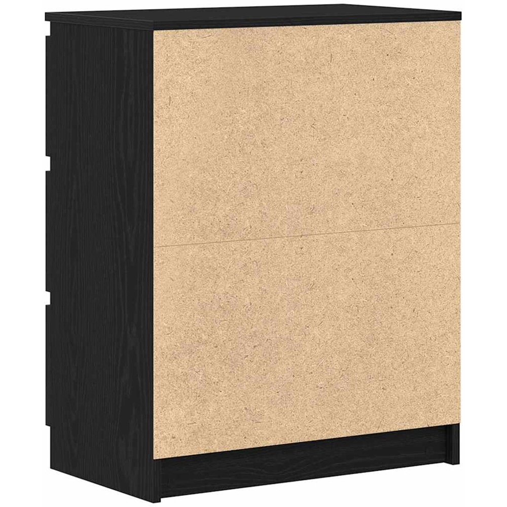 vidaXL 3 Drawer Black Oak Wooden Sideboard Image 7