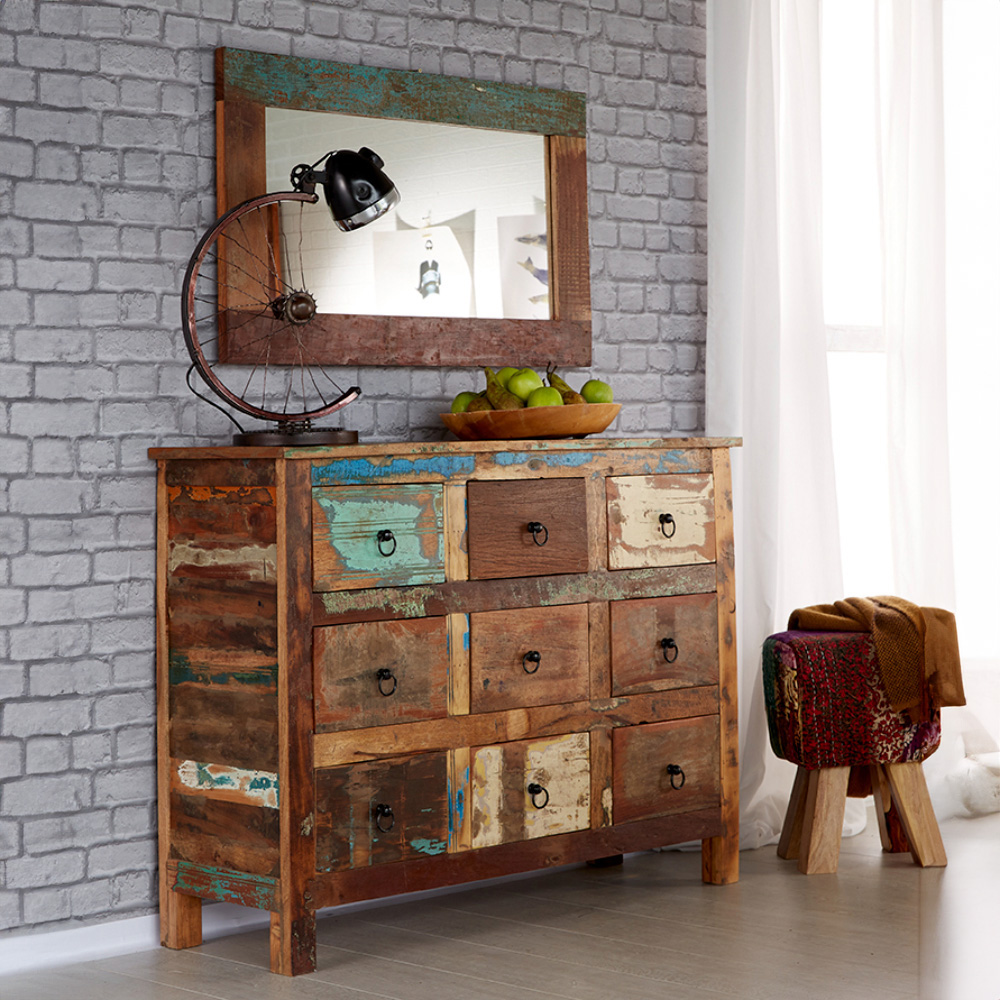 Brooklyn Camea 9 Drawer Wooden Chest of Drawers Image 4