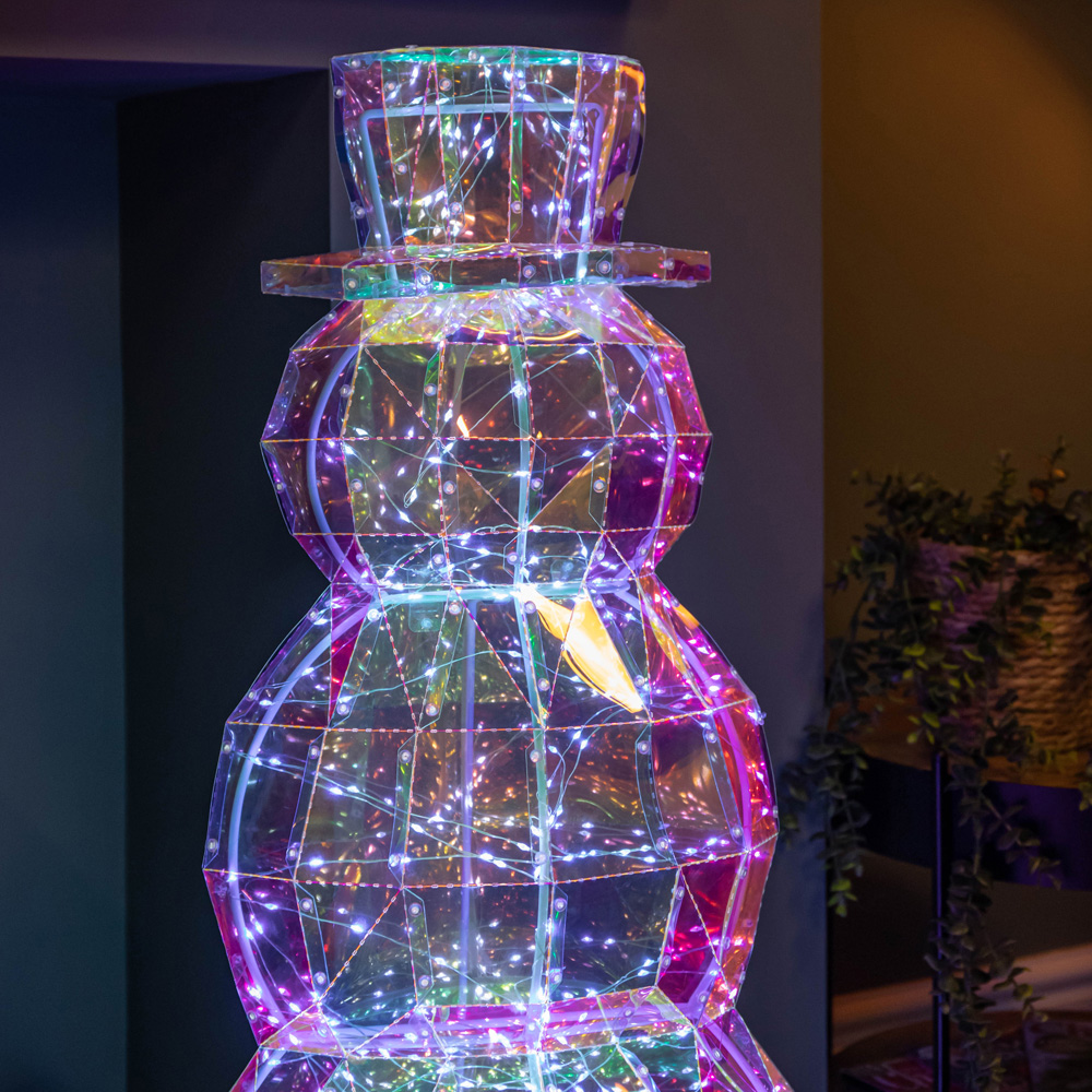 Samuel Alexander 400 White LED Iridescent Snowman Christmas Decoration 91cm Image 6