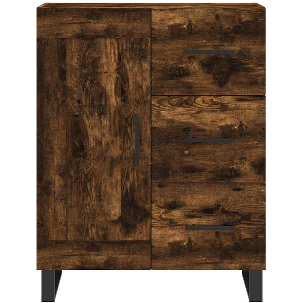 vidaXL 3 Door 3 Drawer 5 Shelf Smoked Oak Highboard Image 8