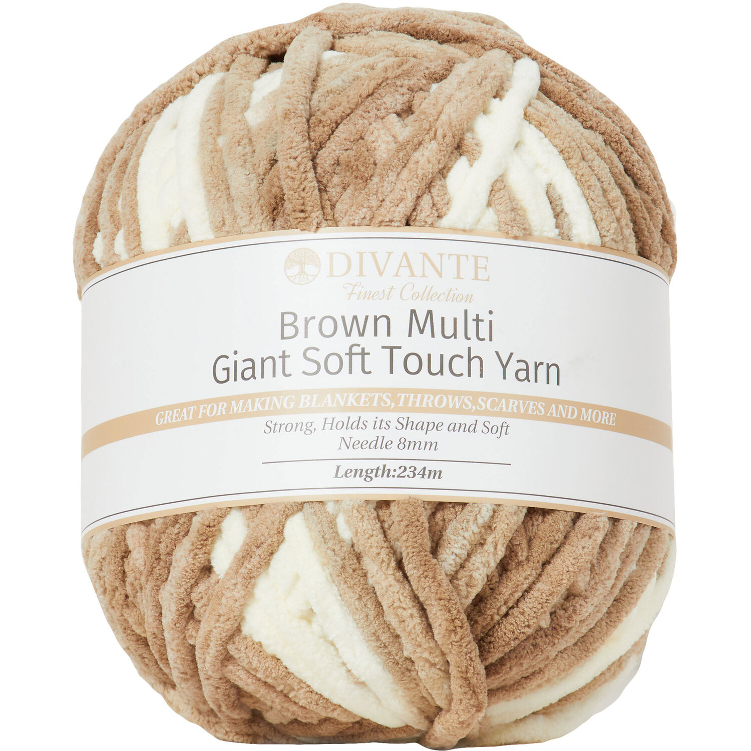 Divante Giant Soft Touch Yarn Brown Multi Image 1