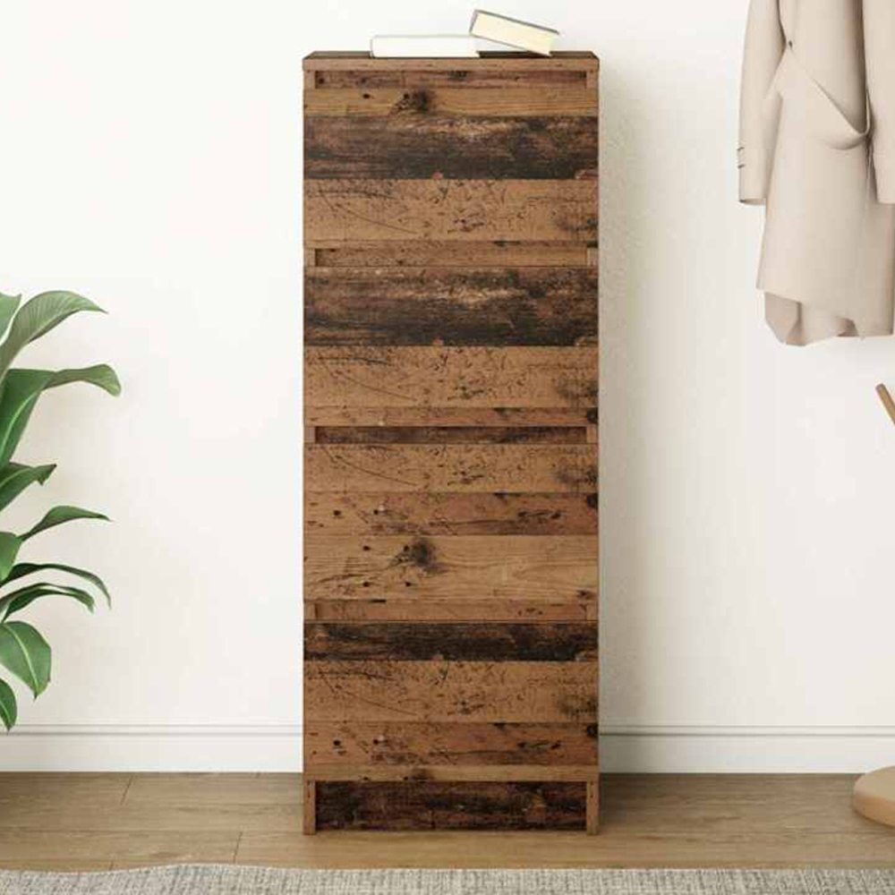 vidaXL 4 Drawer Old Wood Sideboard Image 1
