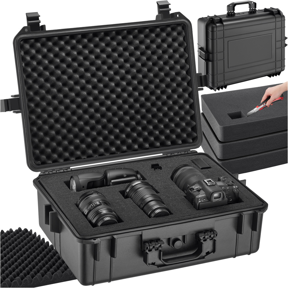 Tectake Black Hard Shell Camera Case Image 2