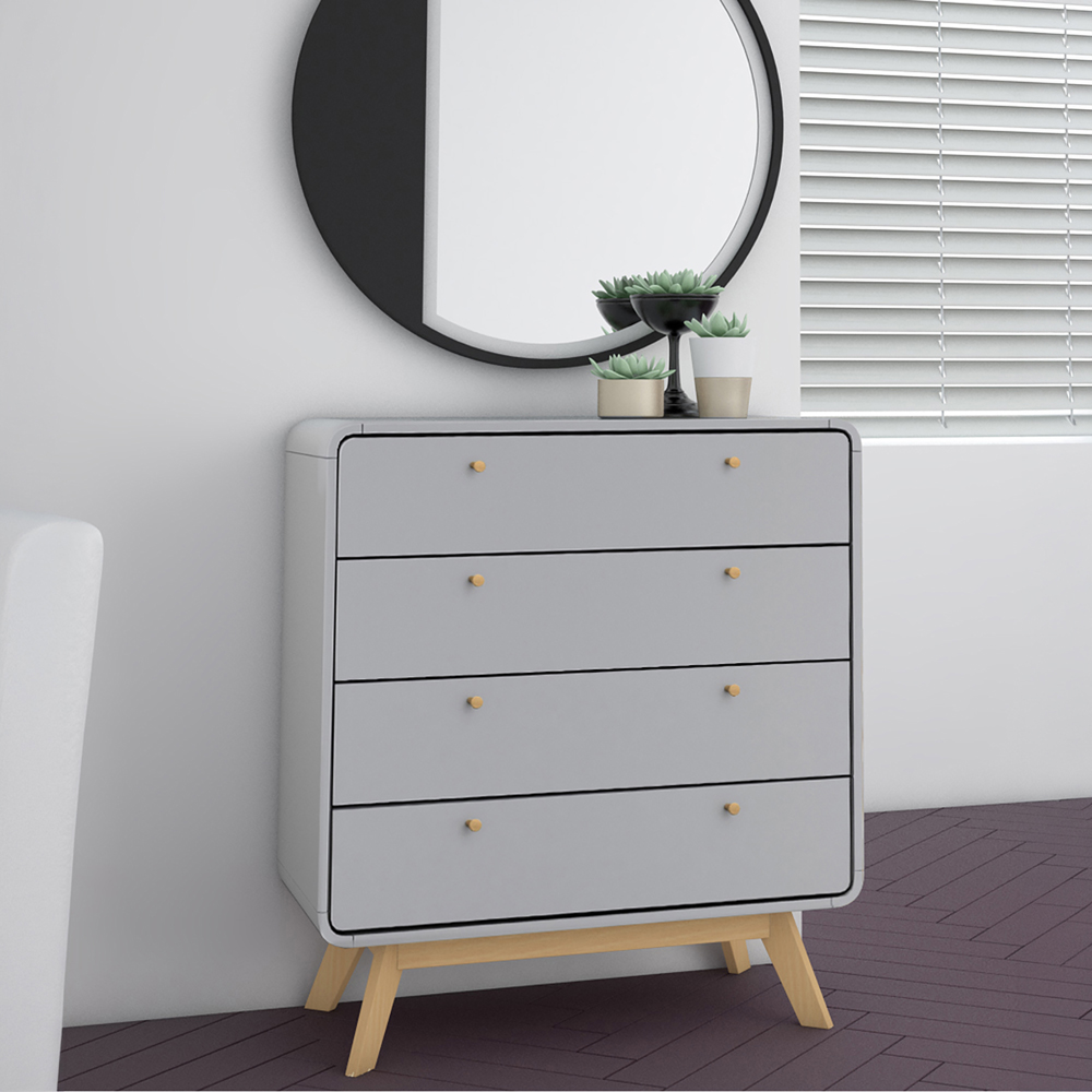Loft24 Cassie 4 Drawer Grey Chest of Drawers Image 6
