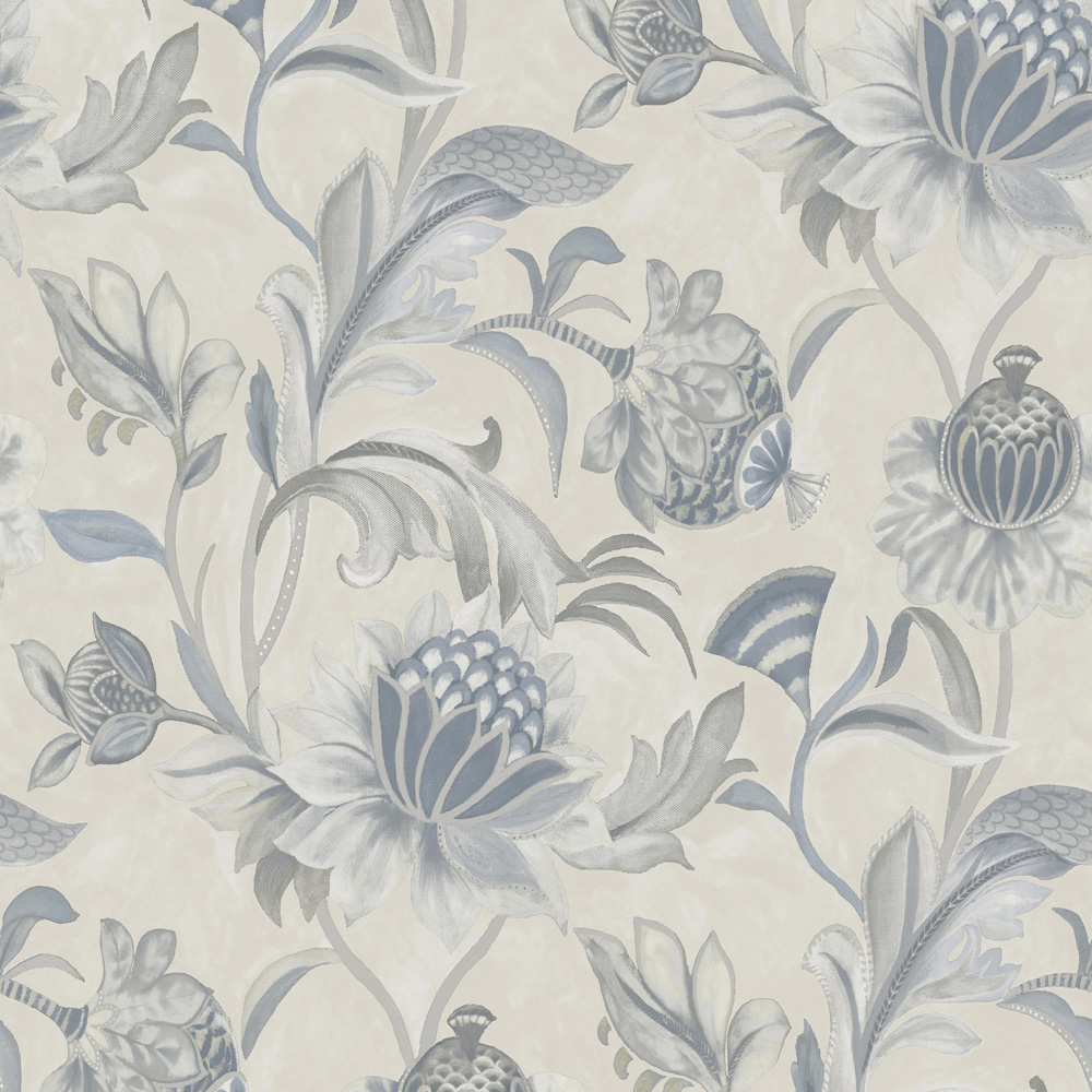 Holden Cecelia Jacobean Blue Dove Wallpaper Image 1
