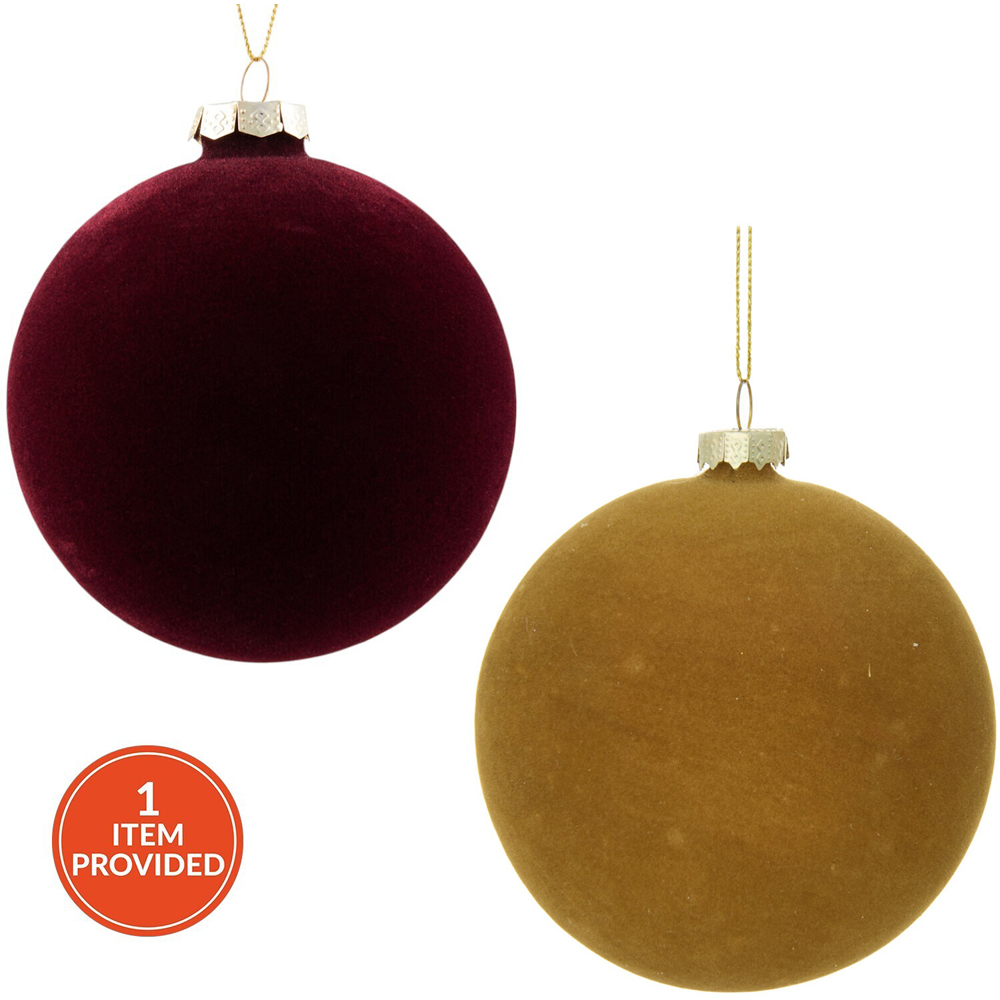 Flocked Amber Charm Bauble Image 1