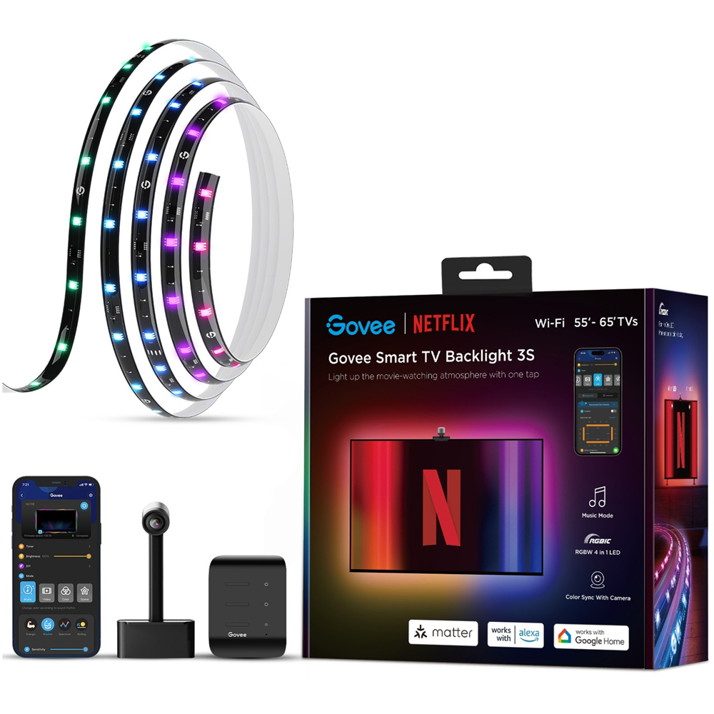 Govee 3S Netflix Version RGBIC LED Smart TV Backlight 55-65 inch Image 3