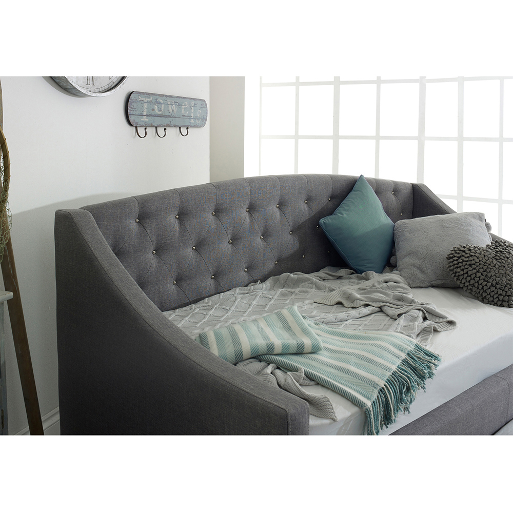 Flair Aurora Grey Fabric Daybed with Trundle Image 2