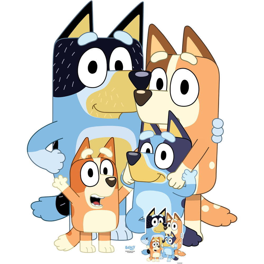 Star Cutouts Heeler Family Cardboard Cutout 3.10ft Image 1
