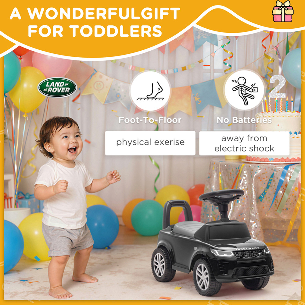 Tommy Toys Toddler Black Licensed Land Rover Ride On Car Image 8