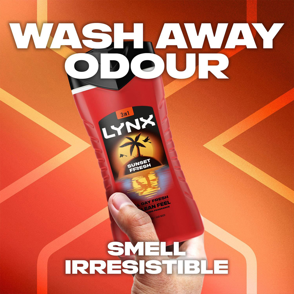 Lynx Sunset Fresh Body Wash 500ml and XXL Anti-Perspirant Spray Bundle Image 5