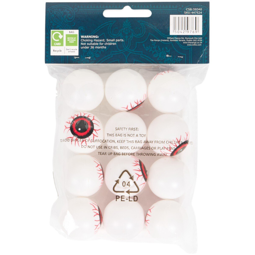 Pack of 12 Novelty Eyeballs White Image 2