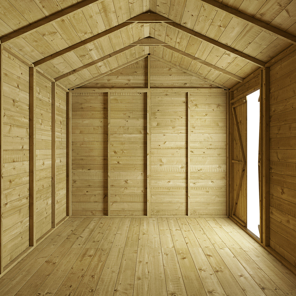 StoreMore 4 x 8ft Double Door Tongue and Groove Apex Shed Image 3
