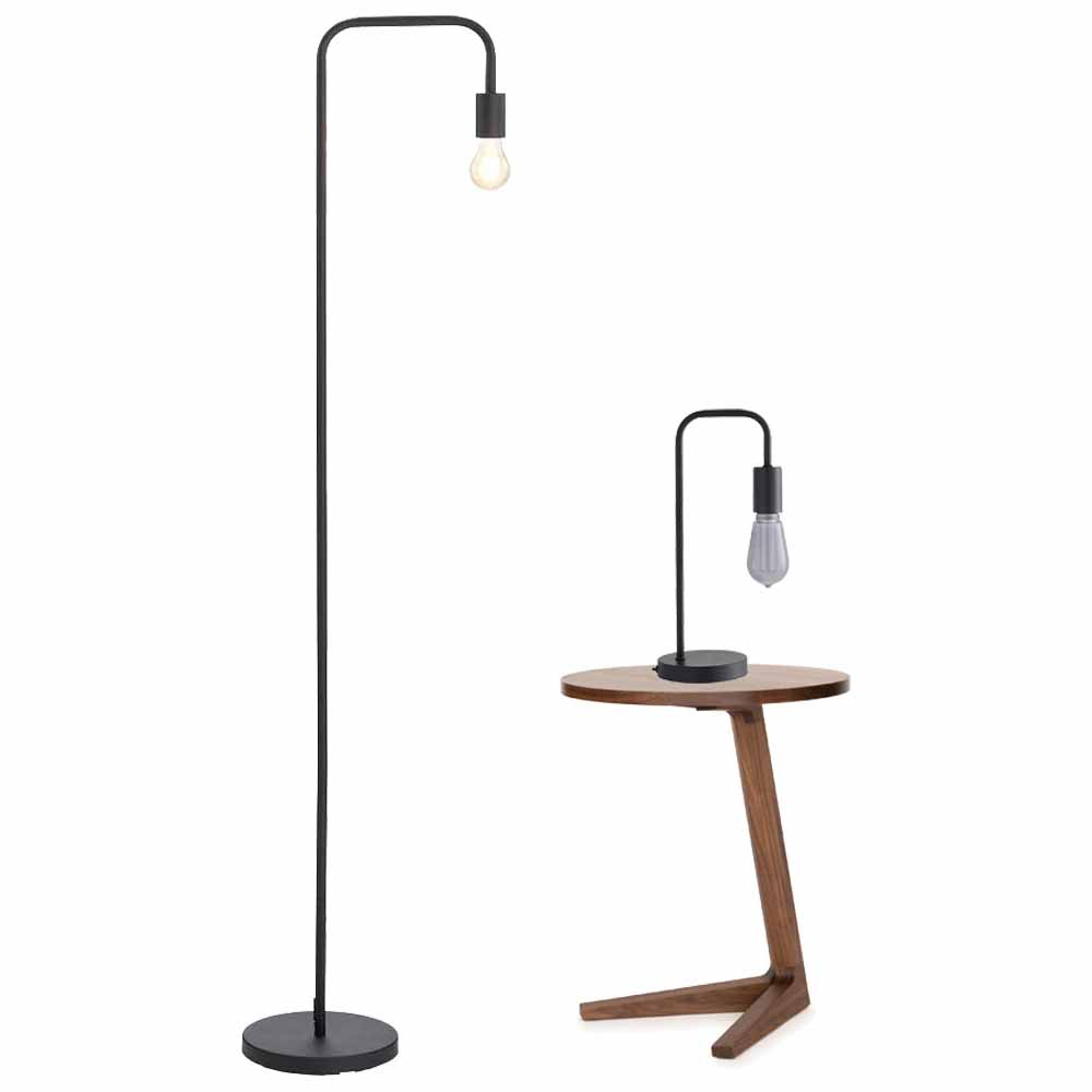Wilko Black Angled Floor & Table Lamp Image 1
