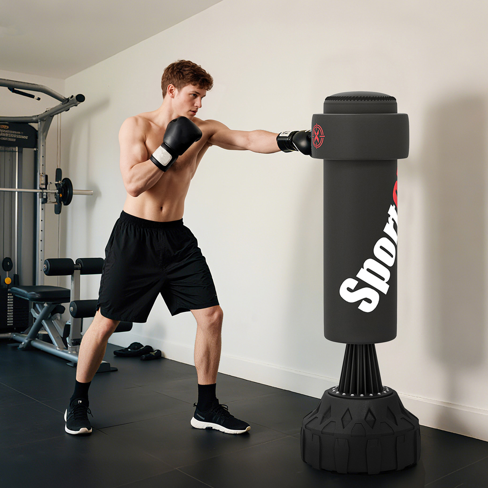 SPORTNOW Freestanding Boxing Punching Bag with Stand and Hand Wrap 175cm Image 4