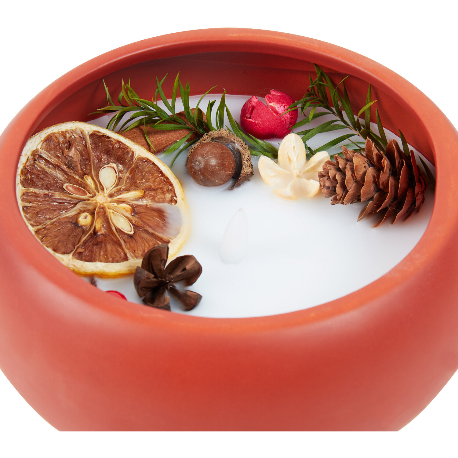 Cinnamon and Orange LED Candle Bowl Image 2