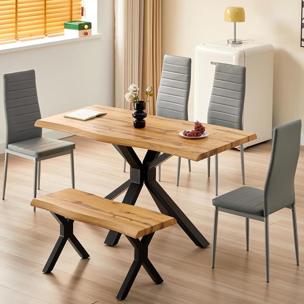 Kosy Koala 6 Seater Wooden Dining Set Grey Image 1