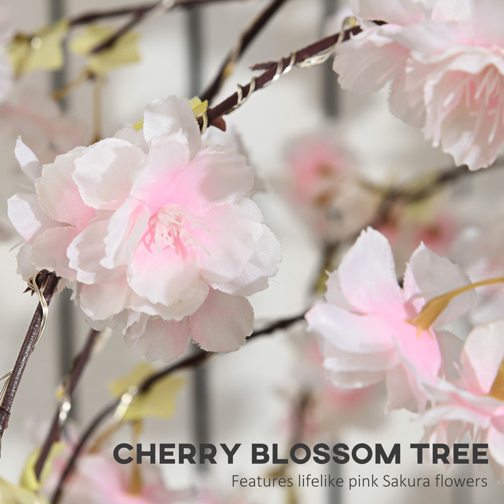 Everglow Warm White LED Light Up Artificial Cherry Blossom Tree 6ft Image 6