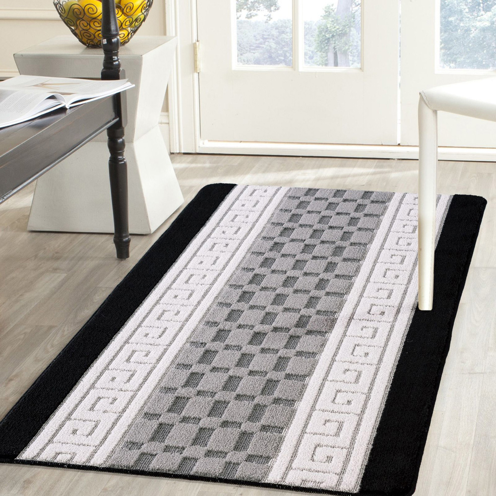 Smart Living Black and Grey Gel Back Non-Slip Door Mat 40 x 60cm Image 2