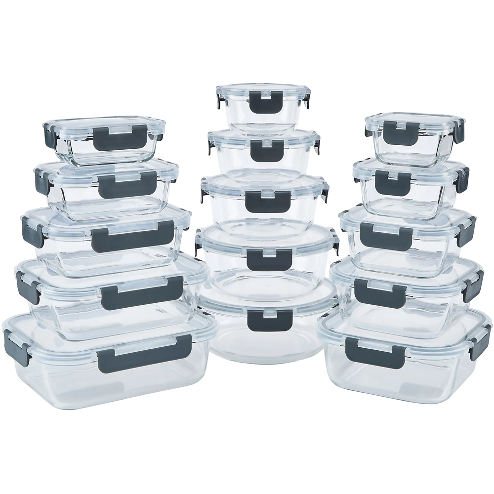 Neo 15 Piece Glass Food Storage Container Set with Lids Image 1