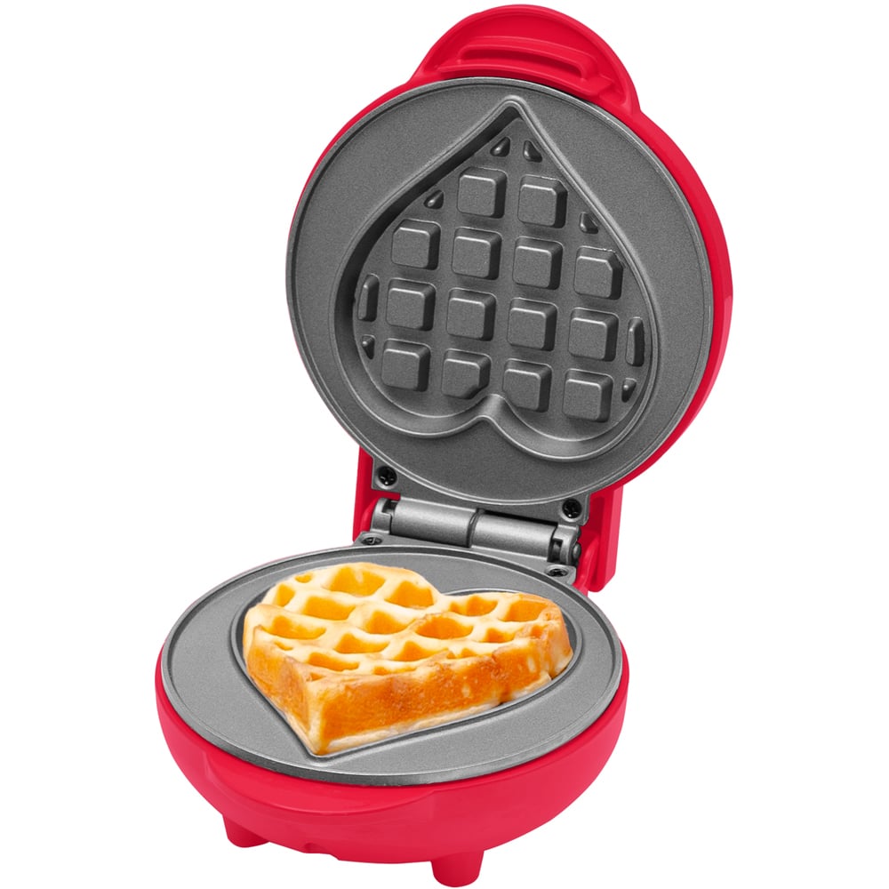 Innoteck Kitchen Pro DS-5507 Red Heart Shaped Pattern Mini Snack Maker 550W Image 1