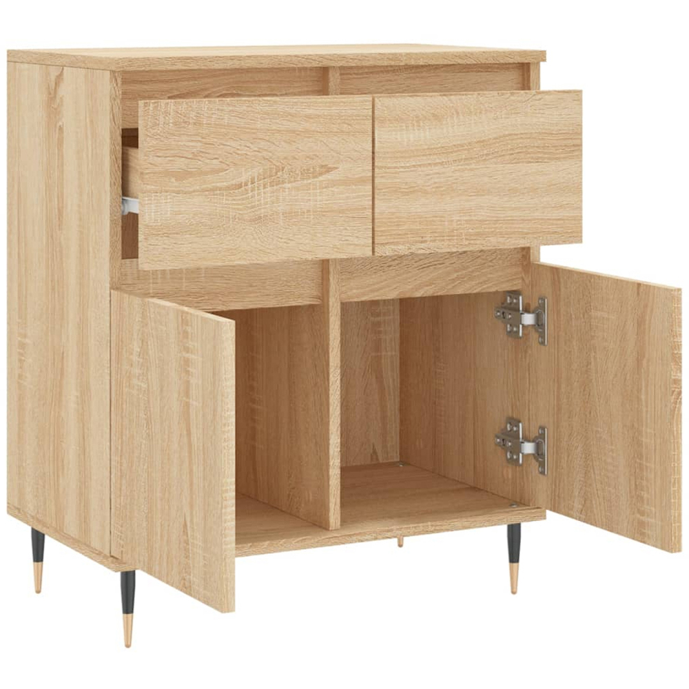 vidaXL 2 Door 2 Drawer Sonoma Oak Sideboard Image 6