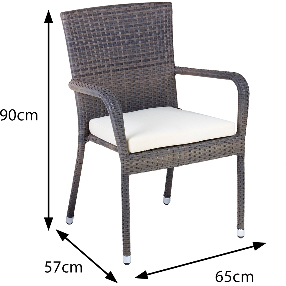 Oseasons Winchester 4 Seater Walnut and Natural Rattan Lounge Set Image 6