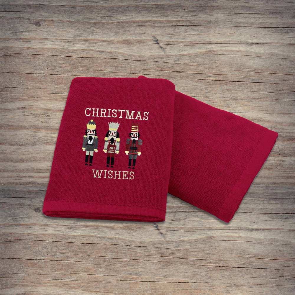 Noel Square Nutcracker Red Hand Towel 2 Pack Image 5