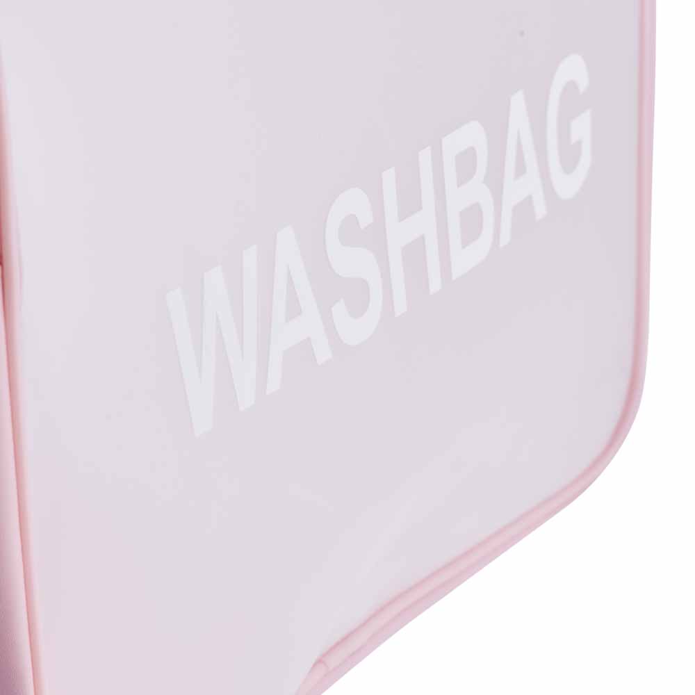 Large pink carry washbag Image 3