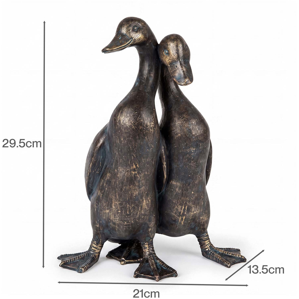 Levede Bronze Resin Outdoor Duck Garden Ornament 2 Pack Image 9