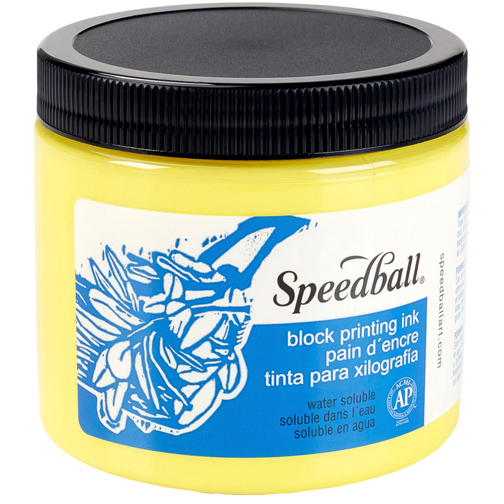 Speedball Yellow Water Soluble Block Ink 473ml Image