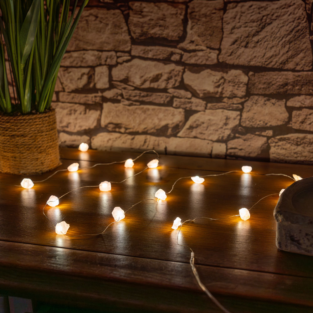 ValueLights Crystal Wellness 2.3m Amythest LED Fairy String Light Image 1