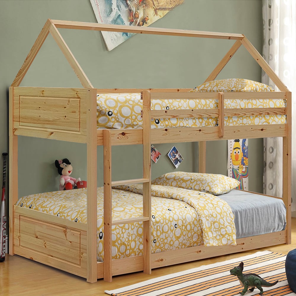 Brooklyn Single Natural House Style Bunk Bed Image 1