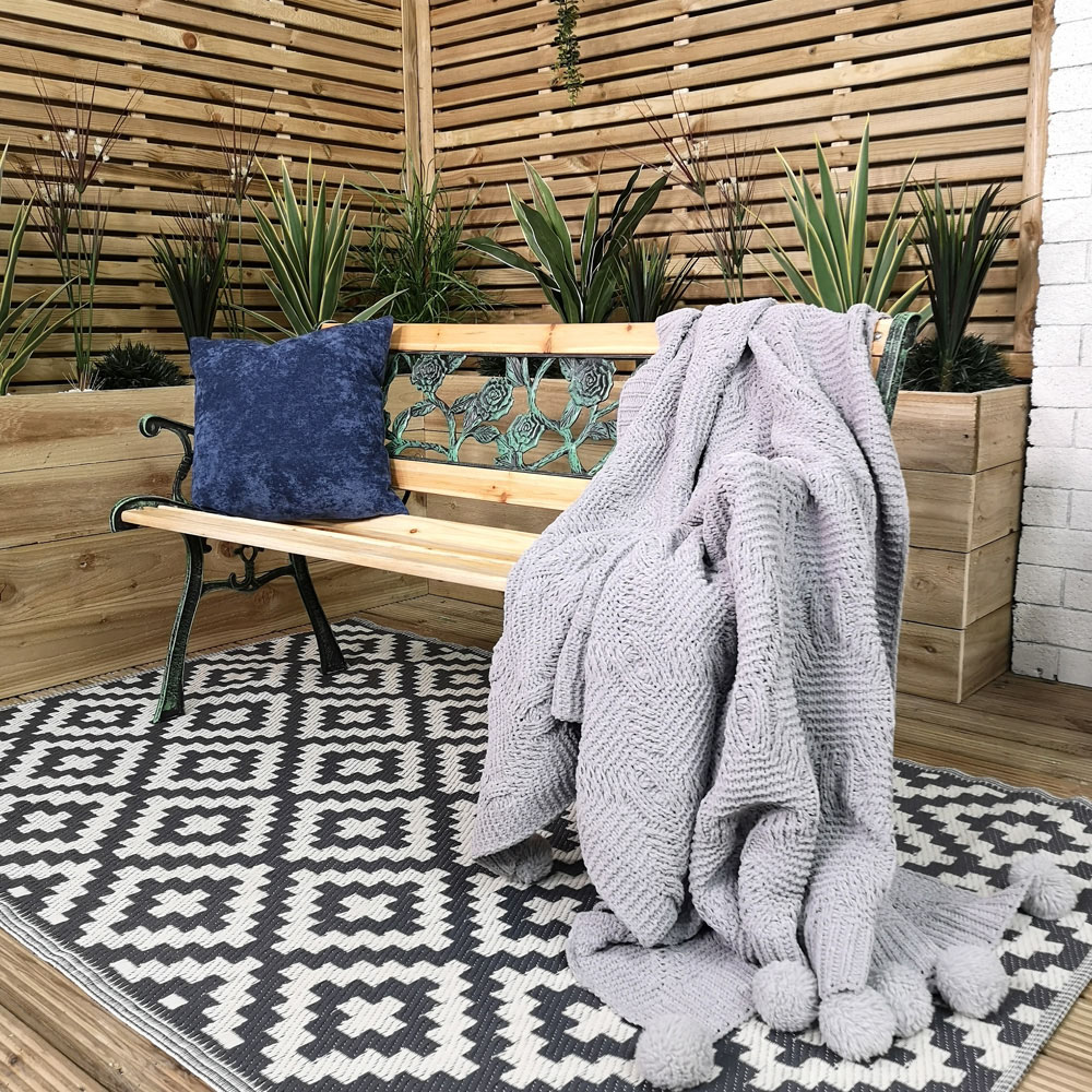 Samuel Alexander 2 Seater Rose Design Wooden Garden Bench Image 5