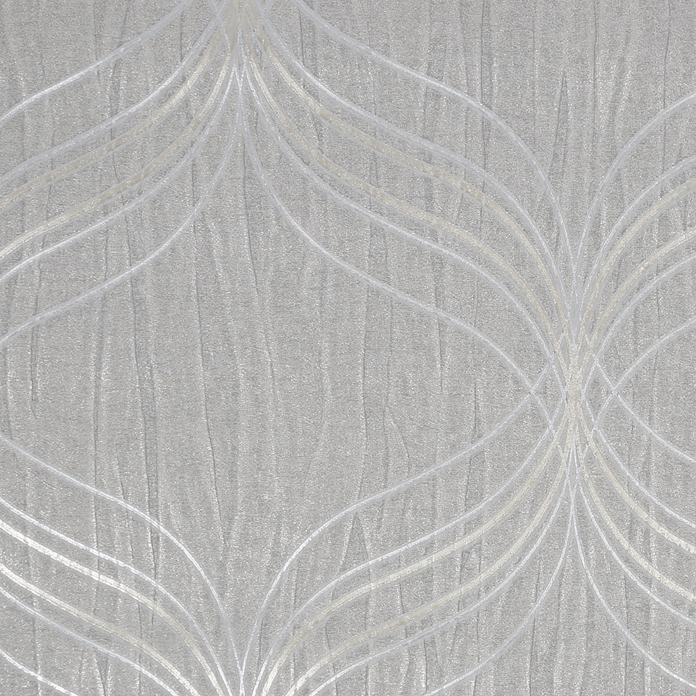 Boutique Optical Geo Silver Wallpaper Image 1